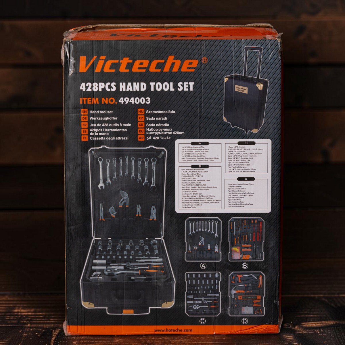 Kit Maleta De Herramientas Combinadas De 428pcs Victeche