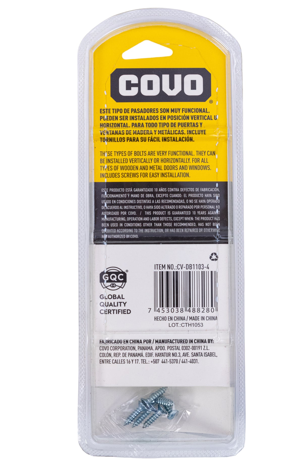 Pasador De Seguridad 4puLG Negro Covo - GASKA