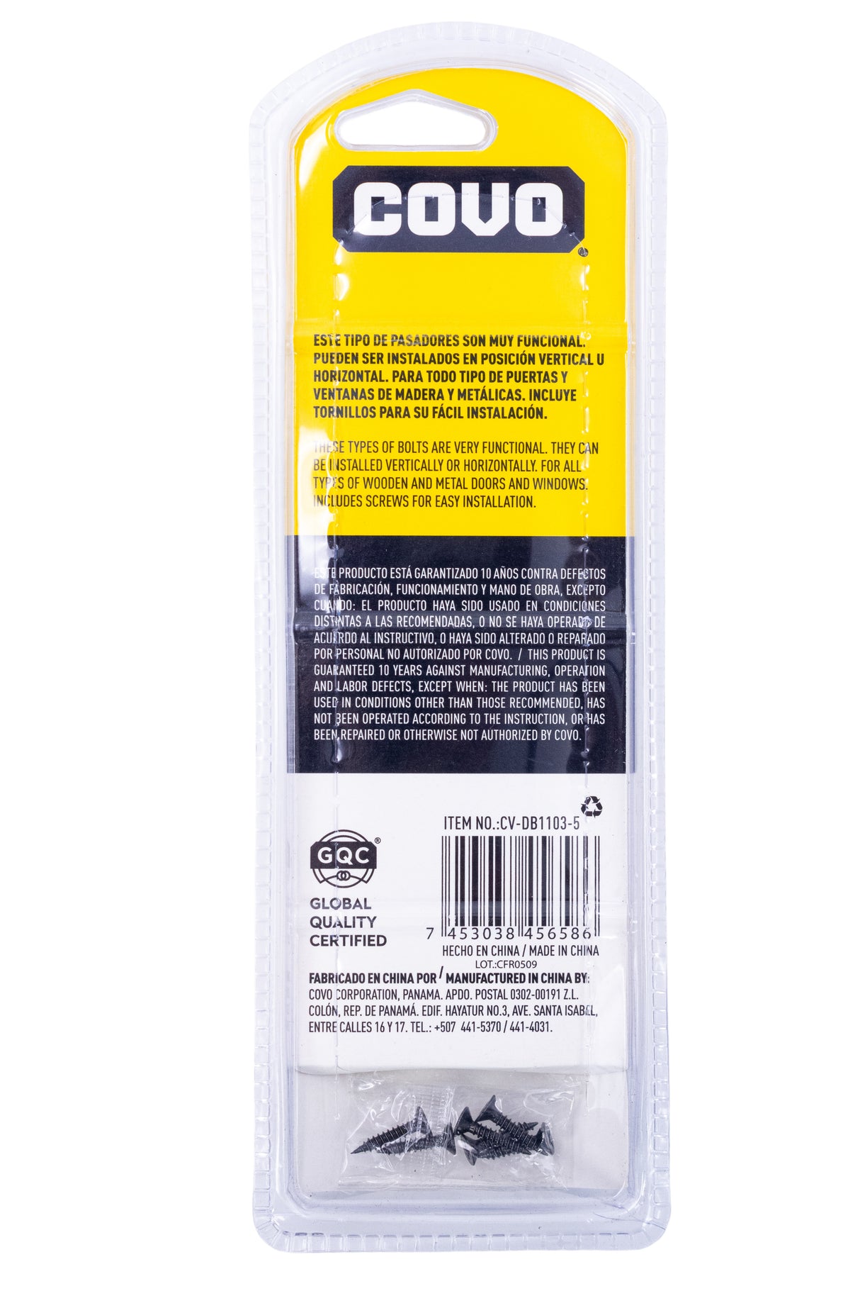 Pasador De Seguridad 5puLG Negro Covo - GASKA