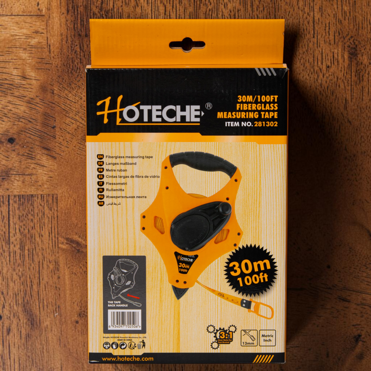 Cinta Métrica 100mts Fibra De Vidrio Tipo Cruceta Hoteche
