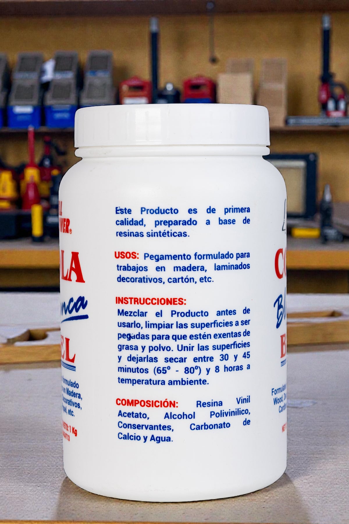 Pega Cola Blanca Para Madera 1kg Carpintería Bell Power