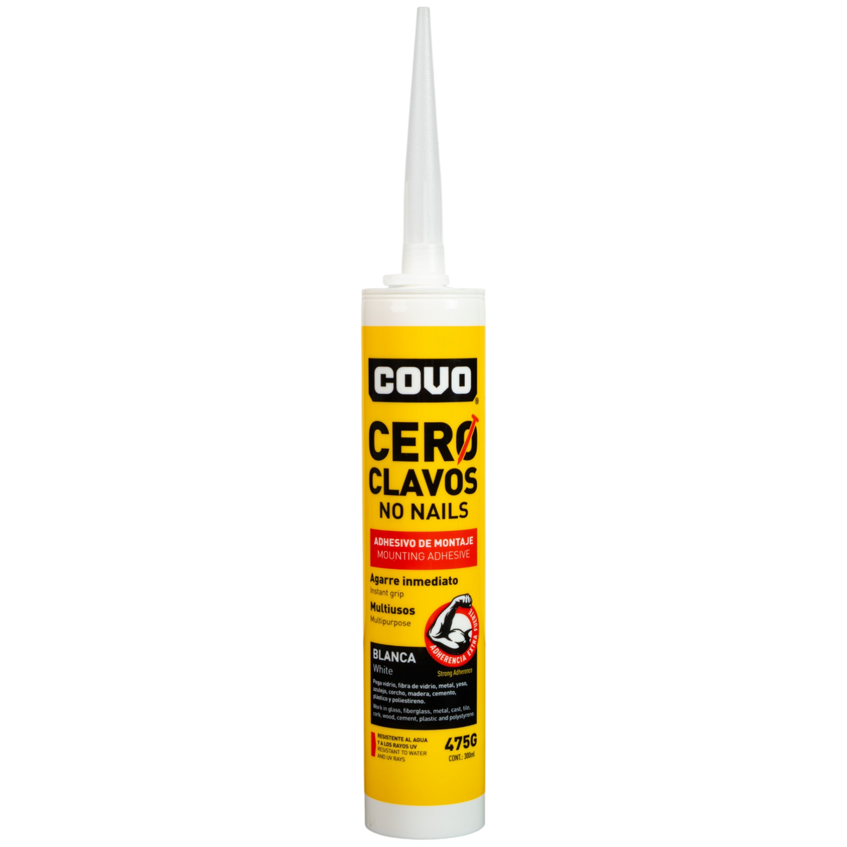 Pega Adhesivo Cero Clavos Cartucho No Mas Clavo 475g Covo