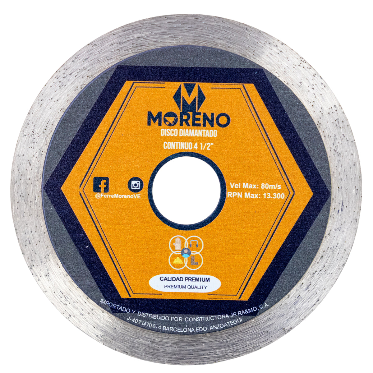Disco Corte Diamantado 4 1/2 Continuo Moreno - GASKA