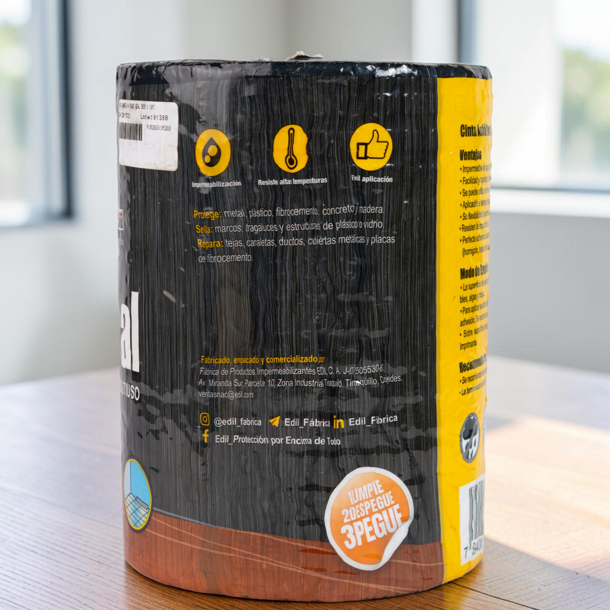 Cinta Para Impermeabilizar De Aluminio De Butilo 10x20 Edil