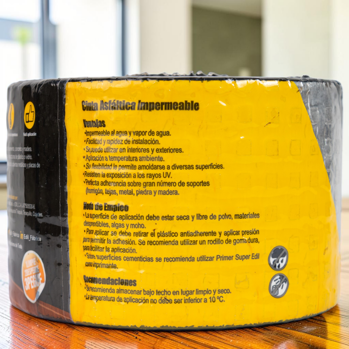 Cinta Para Impermeabilizar De Aluminio De Butilo 10x10 Edil