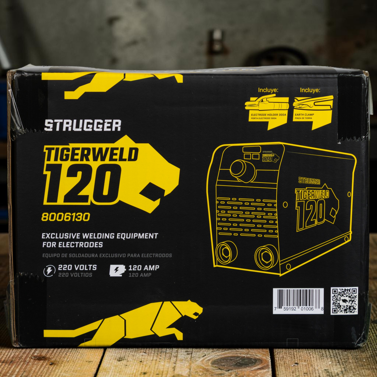 Maquina De Soldar Con Electrodos 220v 120amp Strugger