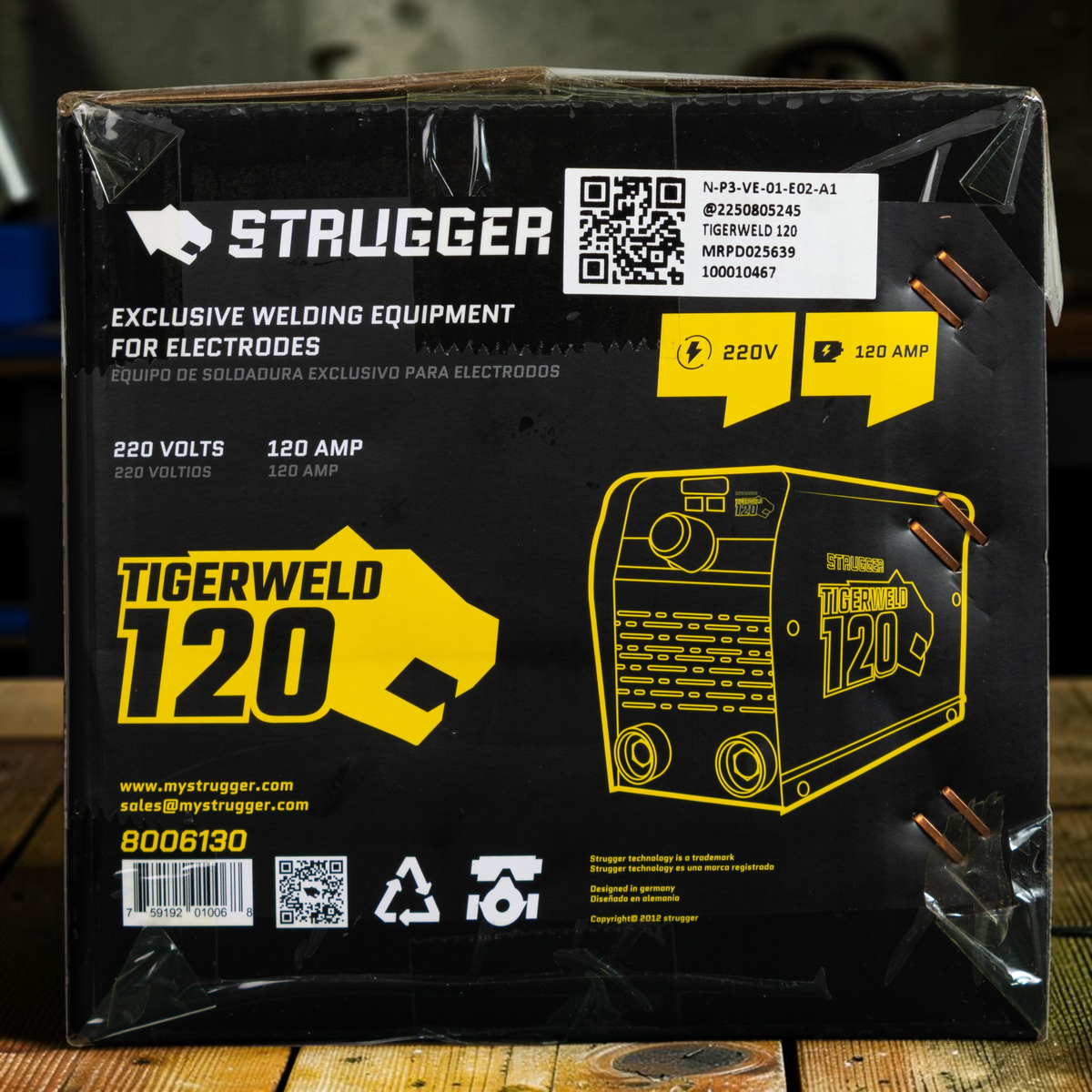 Maquina De Soldar Con Electrodos 220v 120amp Strugger