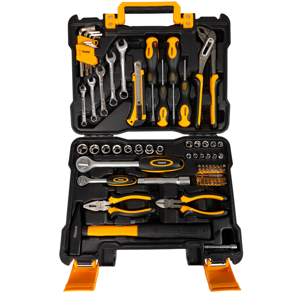 Kit Herramientas Con Ratchet 1/2 Y 1/4 79 Piezas Hoteche