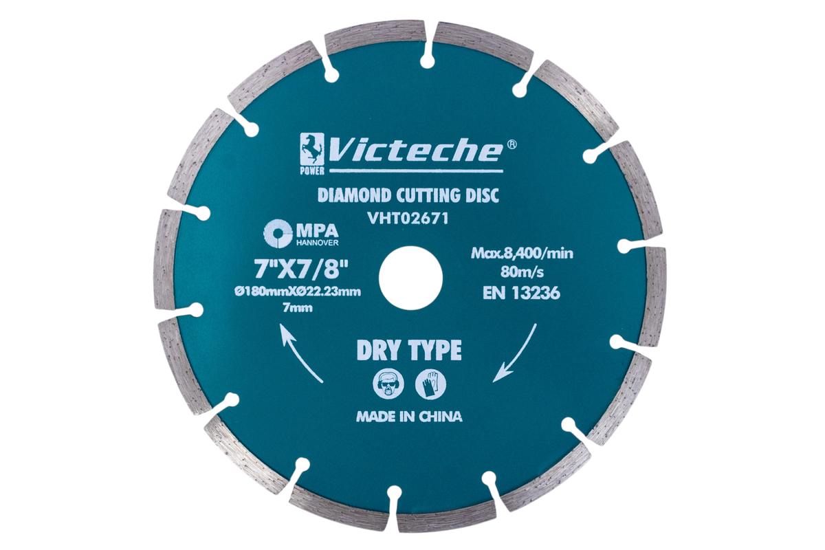 Disco De Corte Segmentado De Diamante 7 180mm Victeche - GASKA