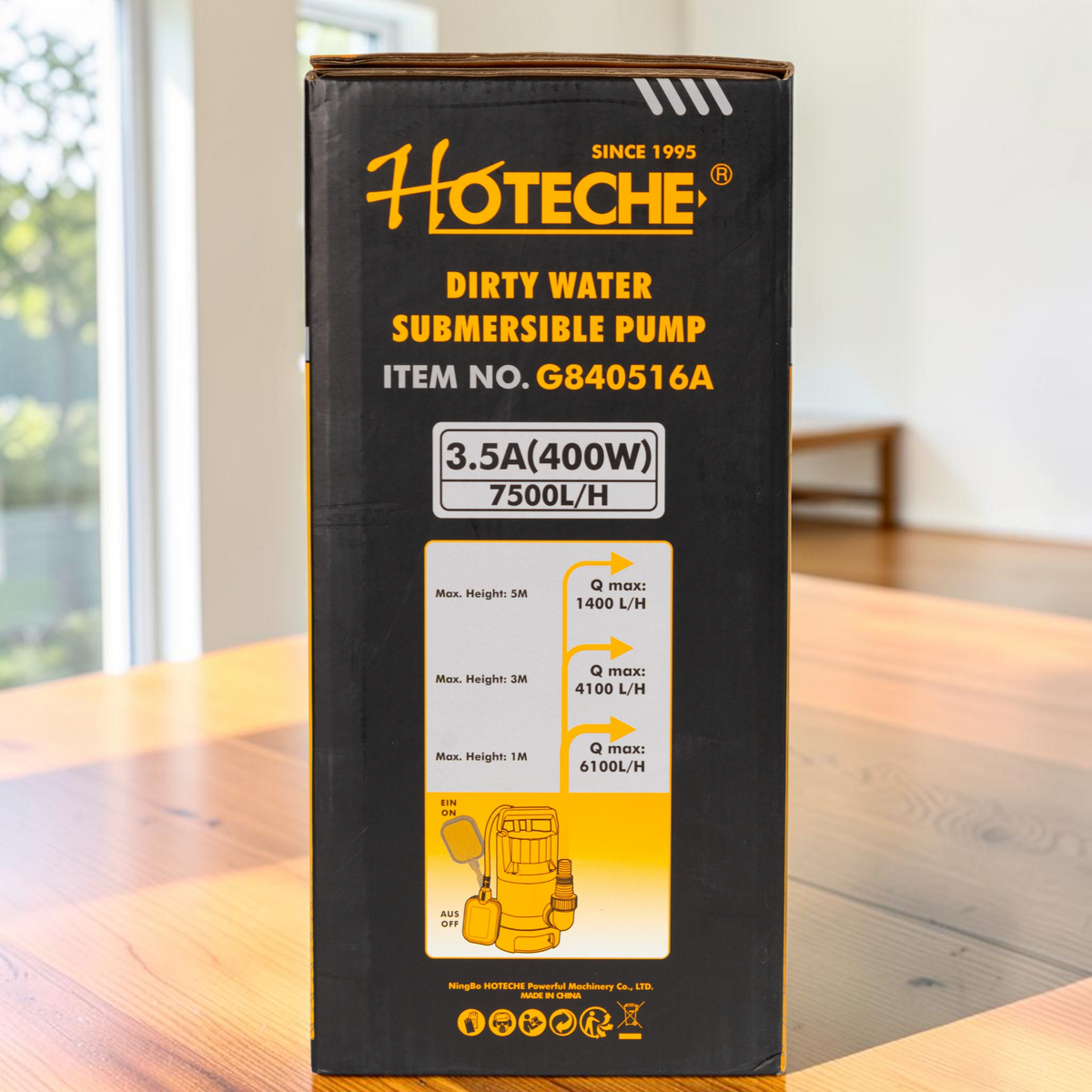 Bomba De Achique Sumergible 400w Hoteche