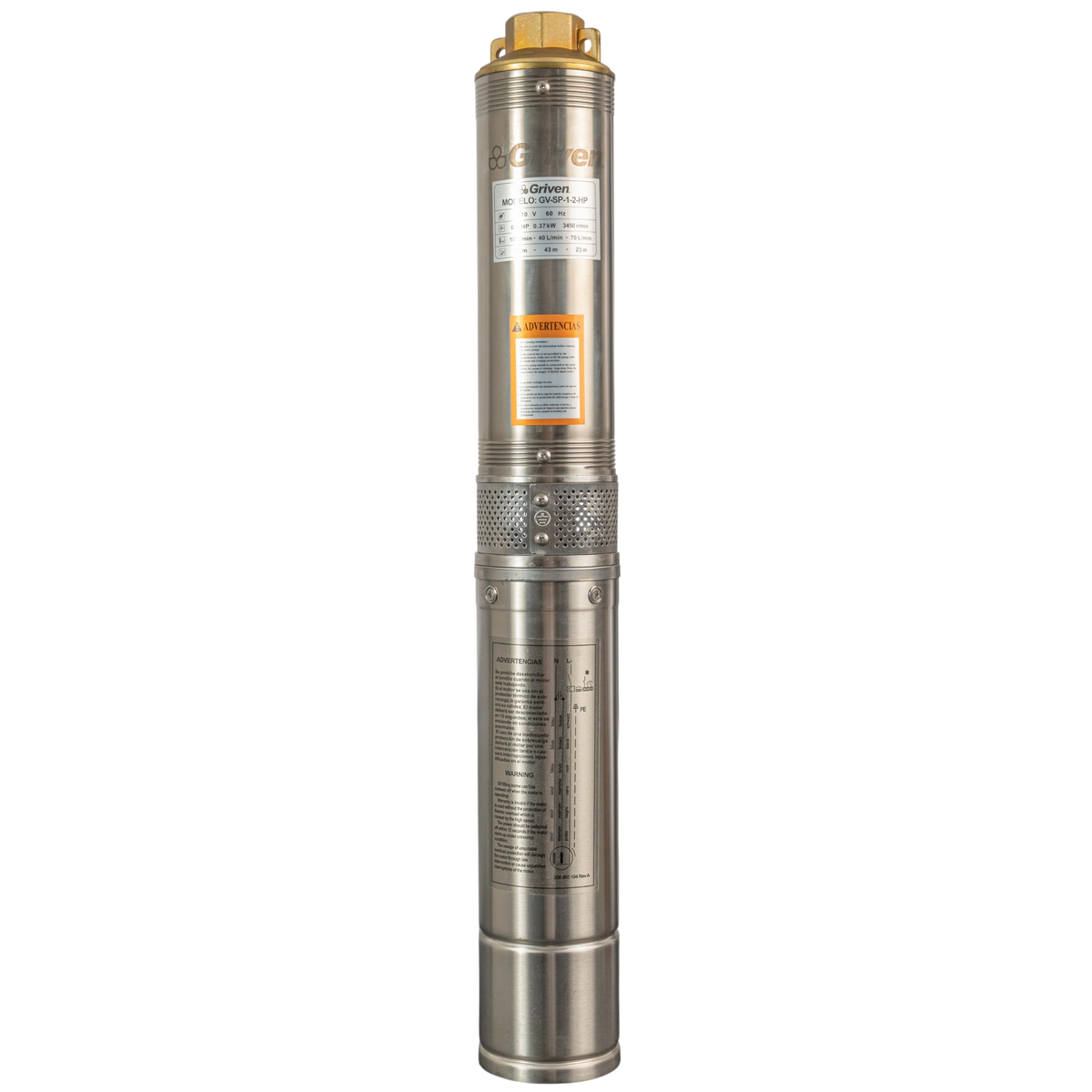Bomba De Agua Sumergible 1/2hp 120v Griven