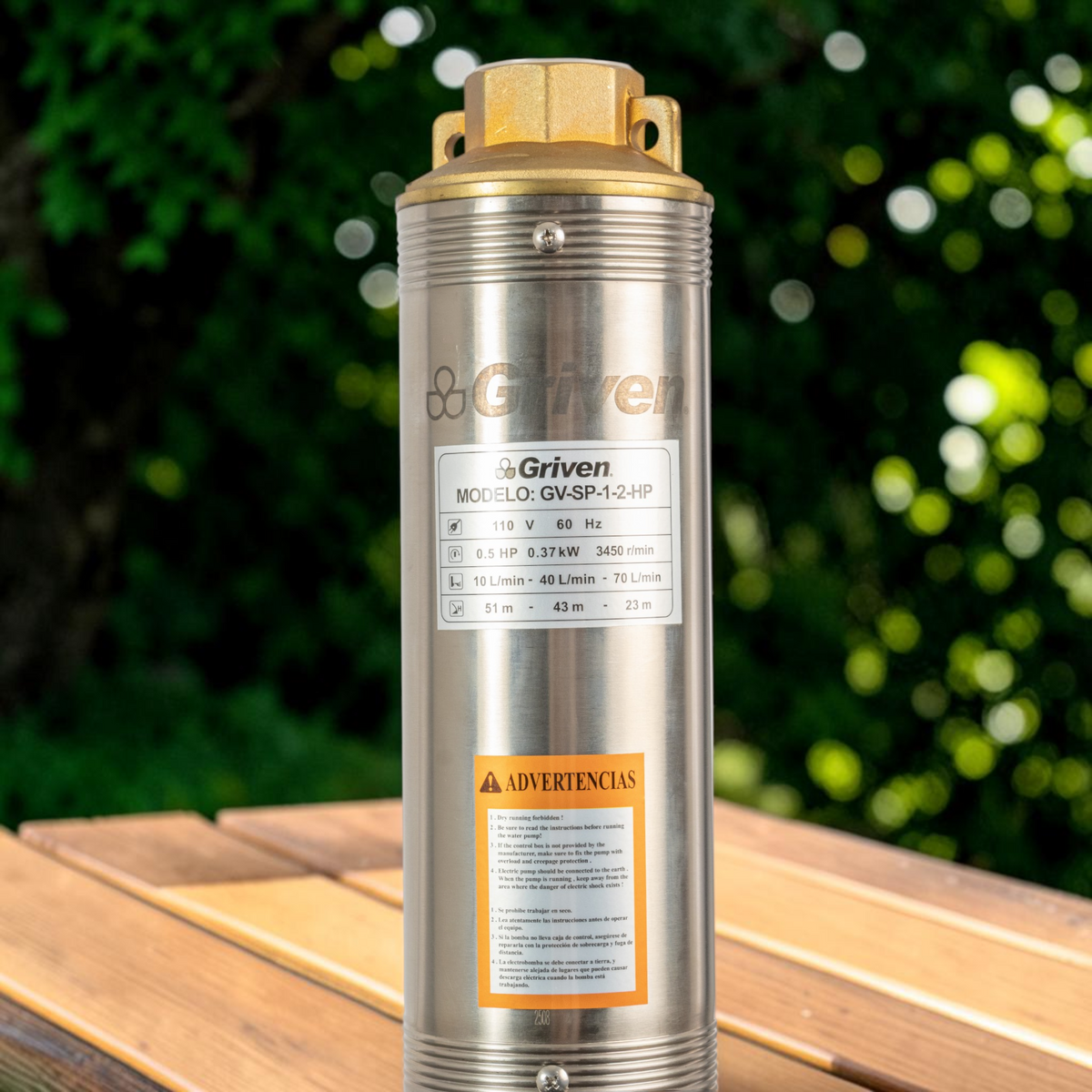 Bomba De Agua Sumergible 1/2hp 120v Griven