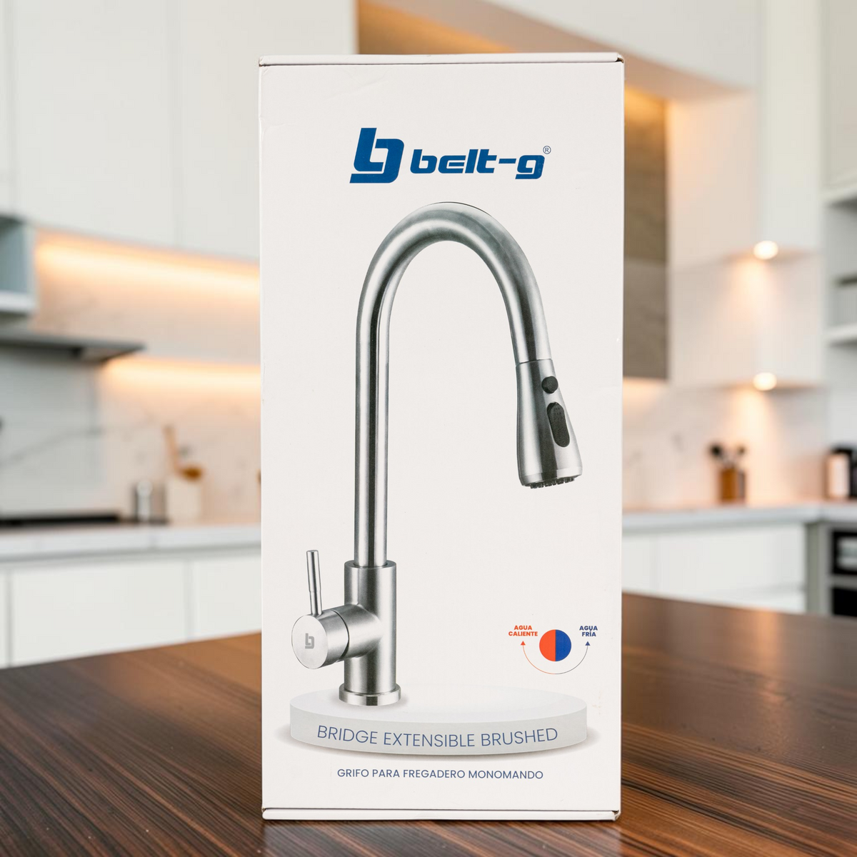 Grifo Llave Cocina Extensible Para Fregadero Brushed Belt-g