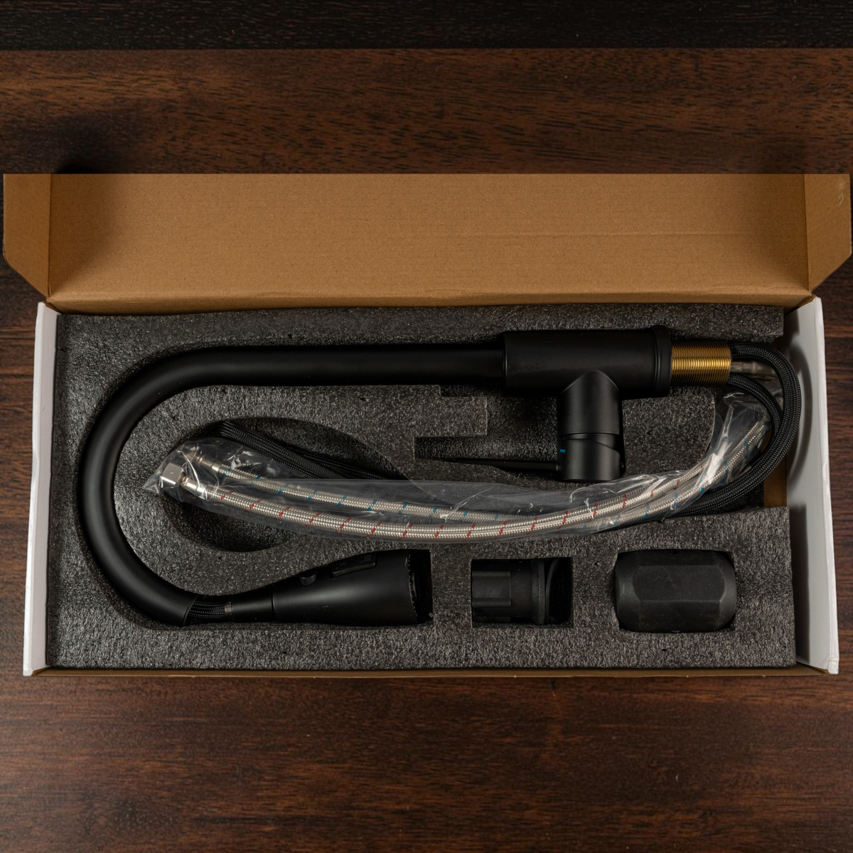 Grifo Llave Cocina Extensible Para Fregadero Negro Belt-g