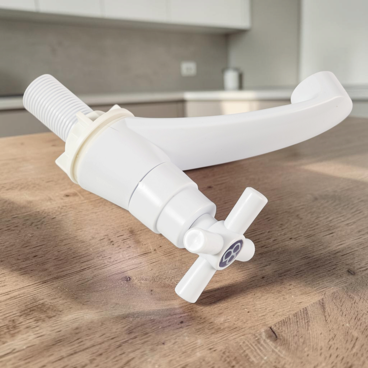 Llave Grifo Lavamano Individual Abs Blanco Griven