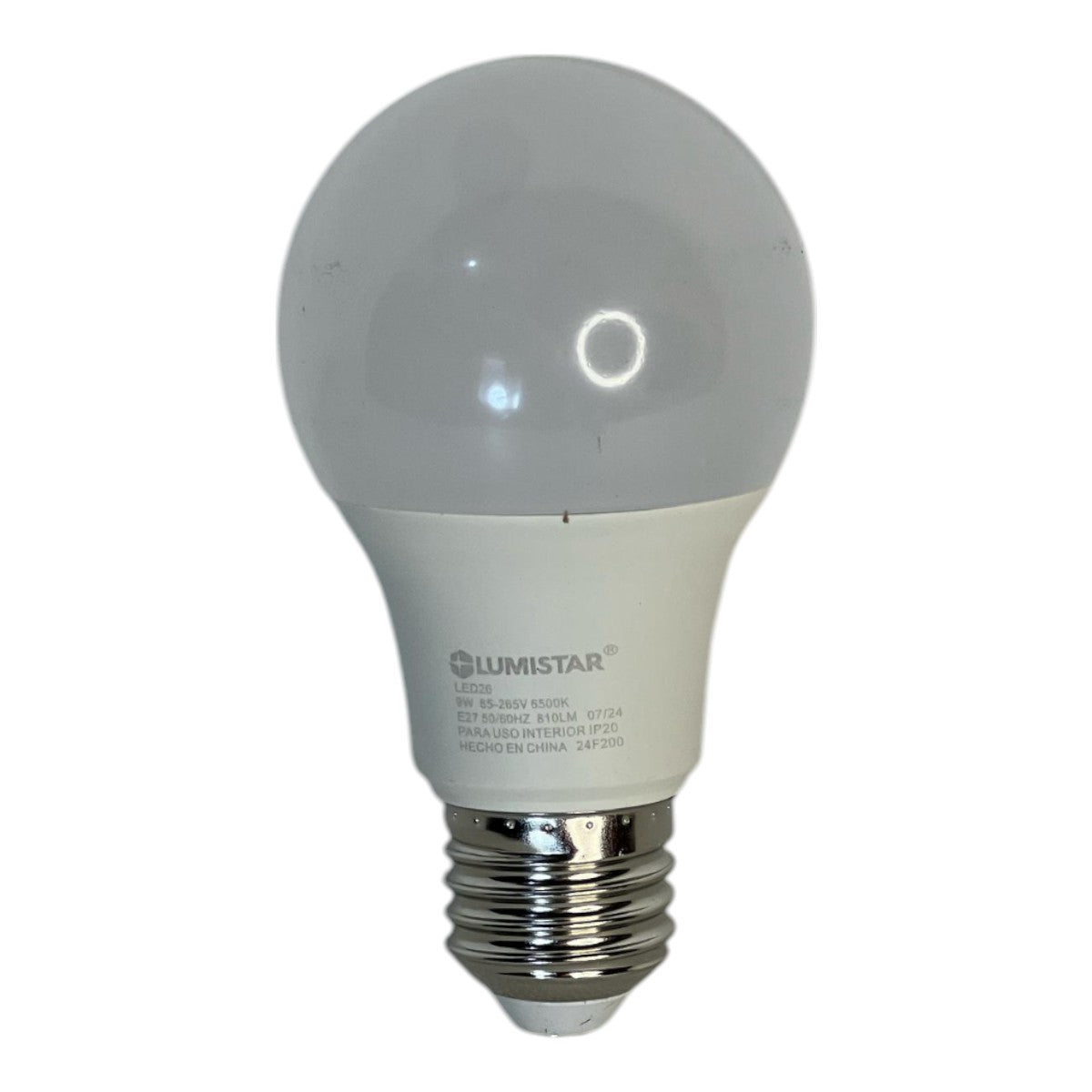 Bombillo Led 9W 85-265V E27 6500K Luz Blanca Lumistar