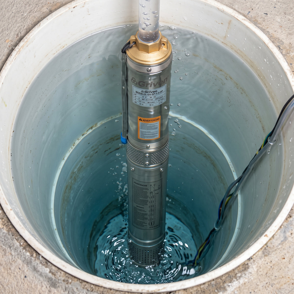 Bomba De Agua Sumergible 1-1/2hp 120v Griven