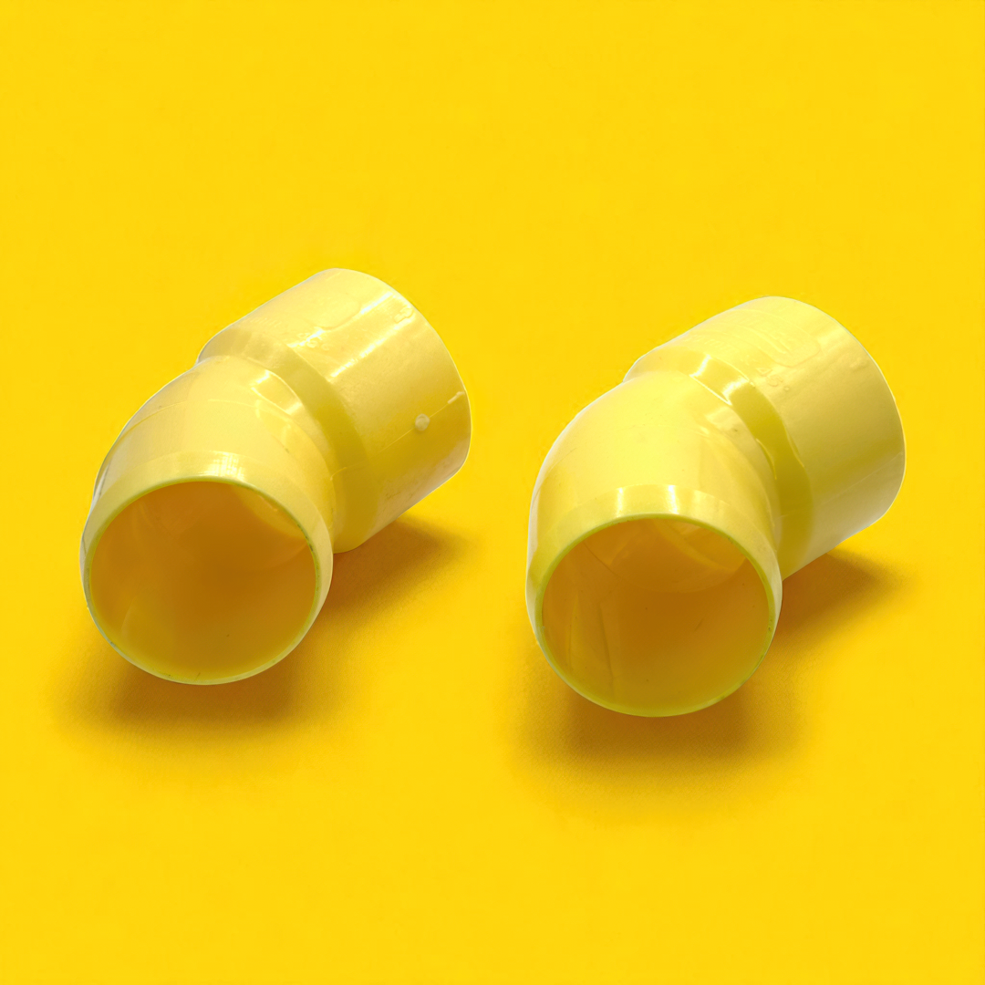 Codo Aguas Negras Amarillo Uniteca 110mm X 45 Grados