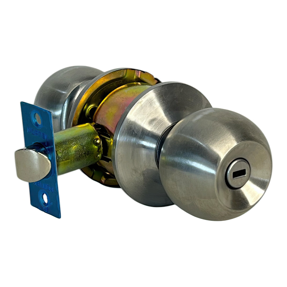 CERRADURA DE POMO BAÑO REDONDO NIQUEL MATE FORTEK