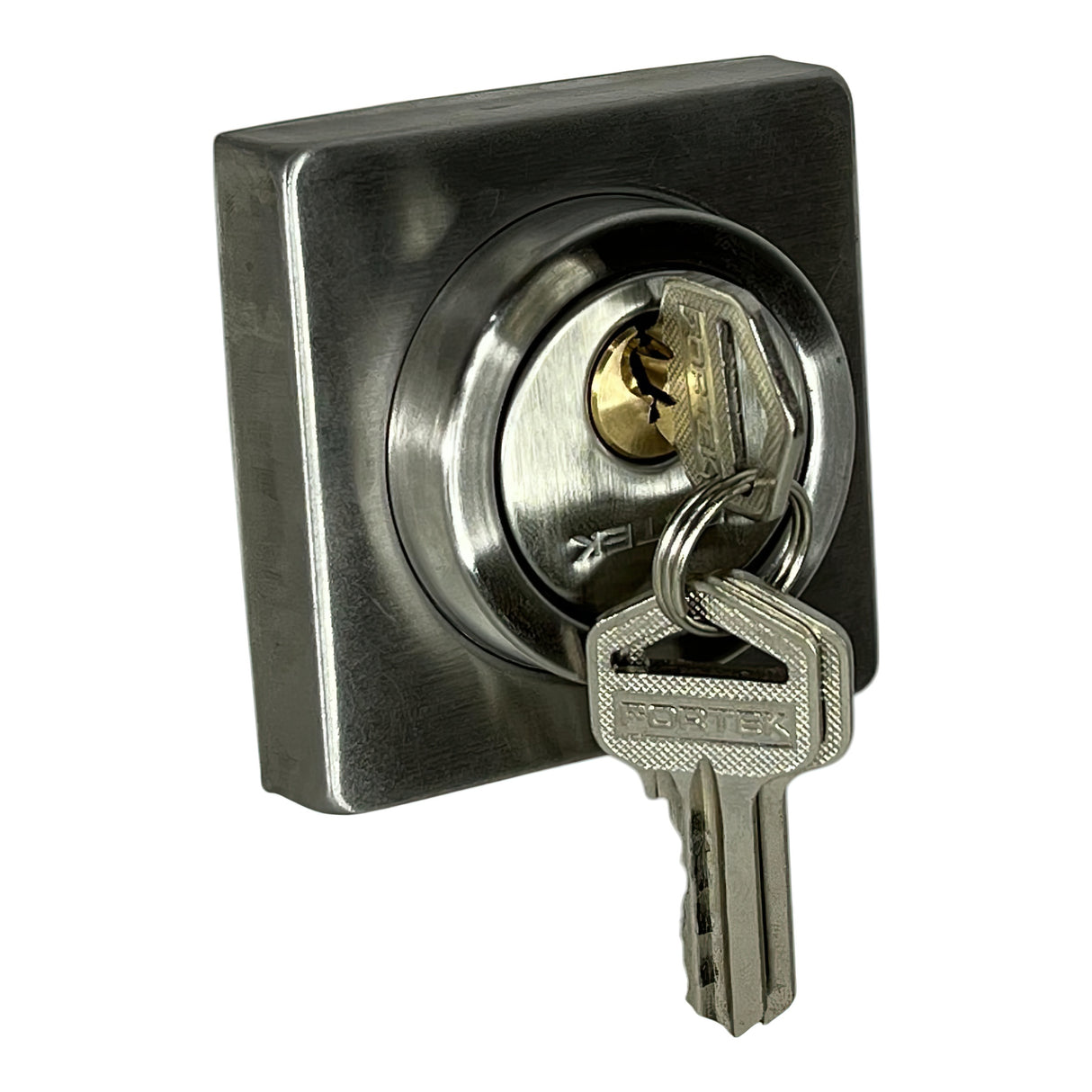 CERROJO LLAVE-MARIPOSA CUADRADO ACERO INOXIDABLE FORTEK