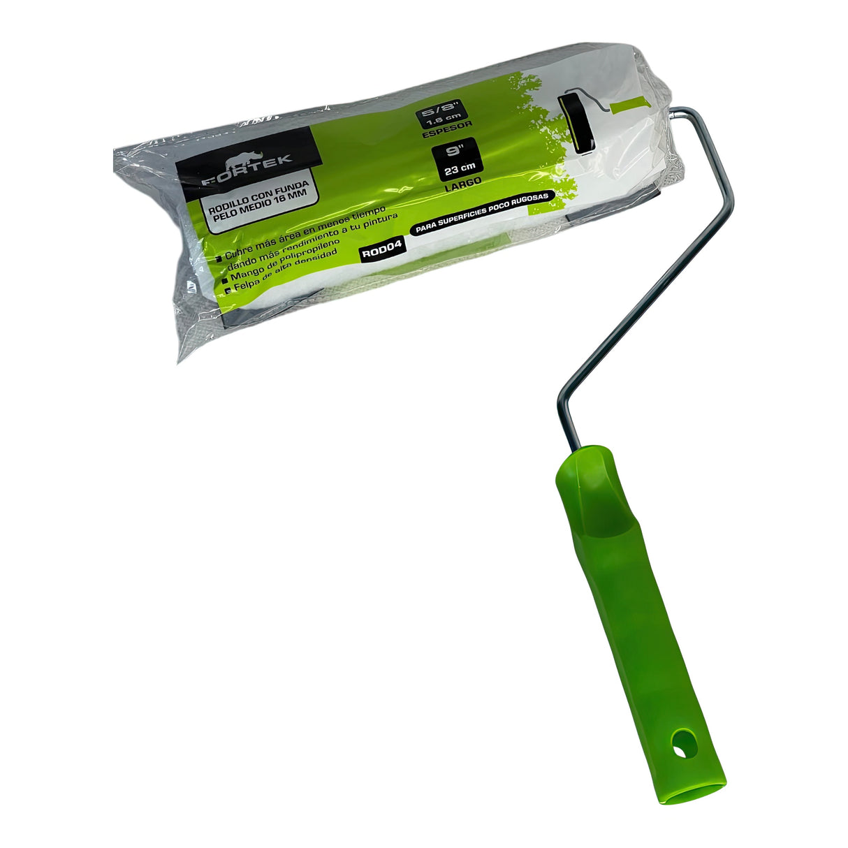 RODILLO 9" C/CAMISA PELO MEDIO 16MM FORTEK