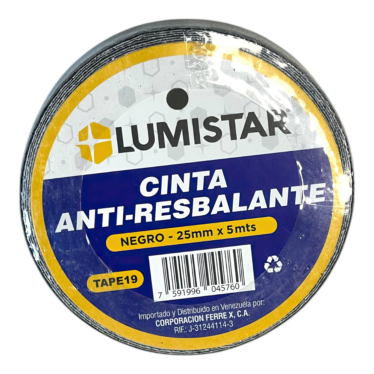 Cinta Antiresbalante Negro 5MTX25MM Lumistar