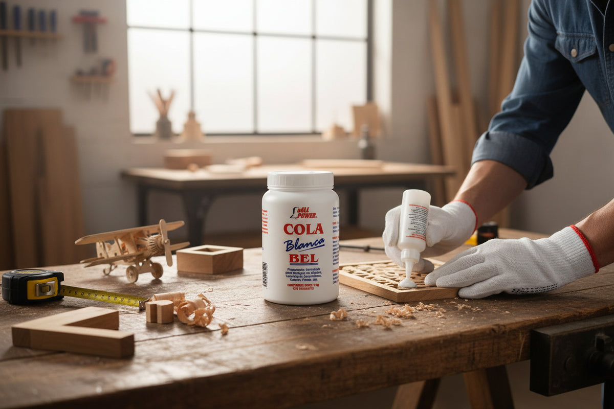 Pega Cola Blanca Para Madera 1kg Carpintería Bell Power