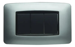 Interruptor Triple Moderna Plata 127-250V 10AMP Lumistar