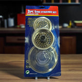 Juego De Cesta Y Colador Para Fregadero 3PZS Stainless Steel
