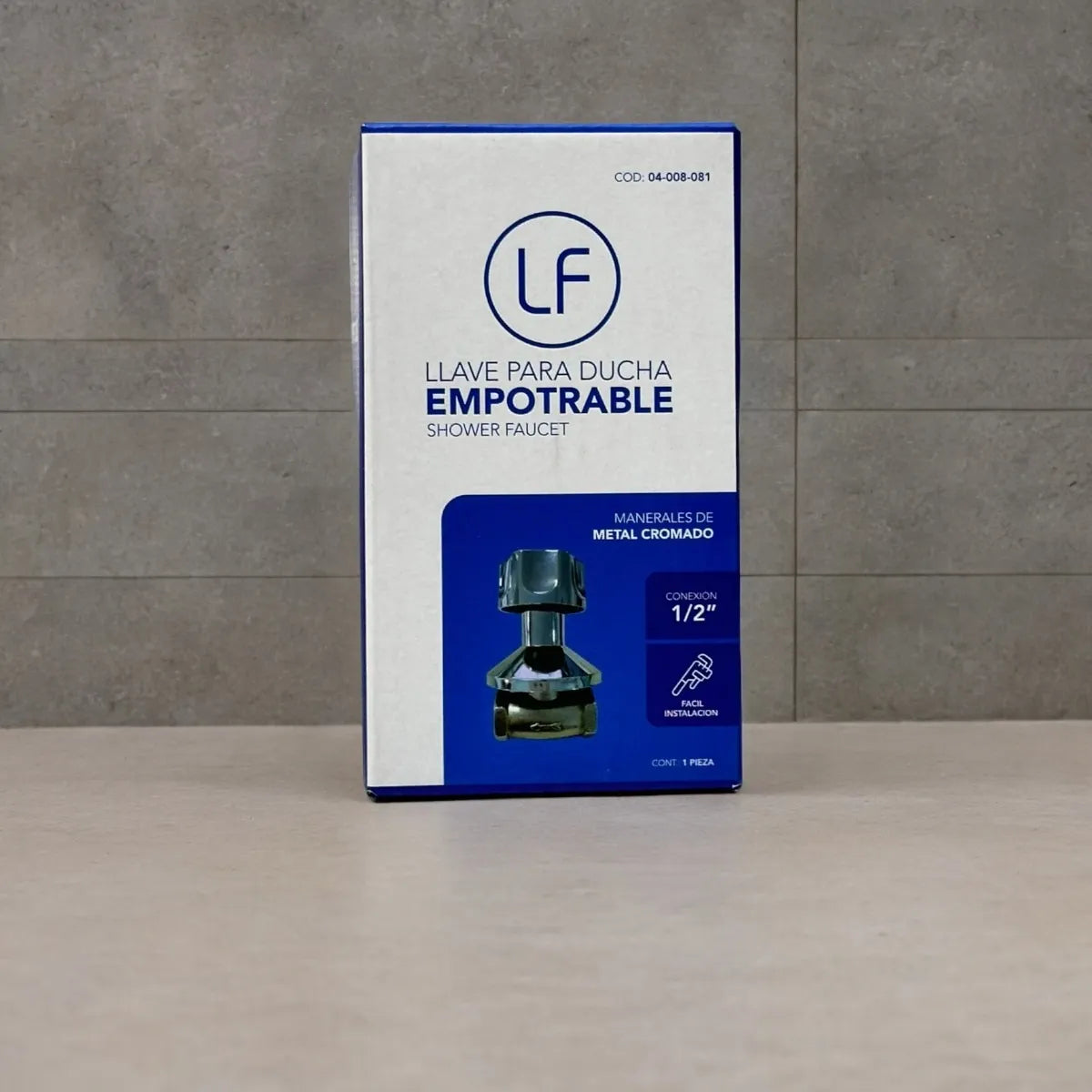 LLAVE DE DUCHA P/EMPOTRAR METAL 1/2" LF