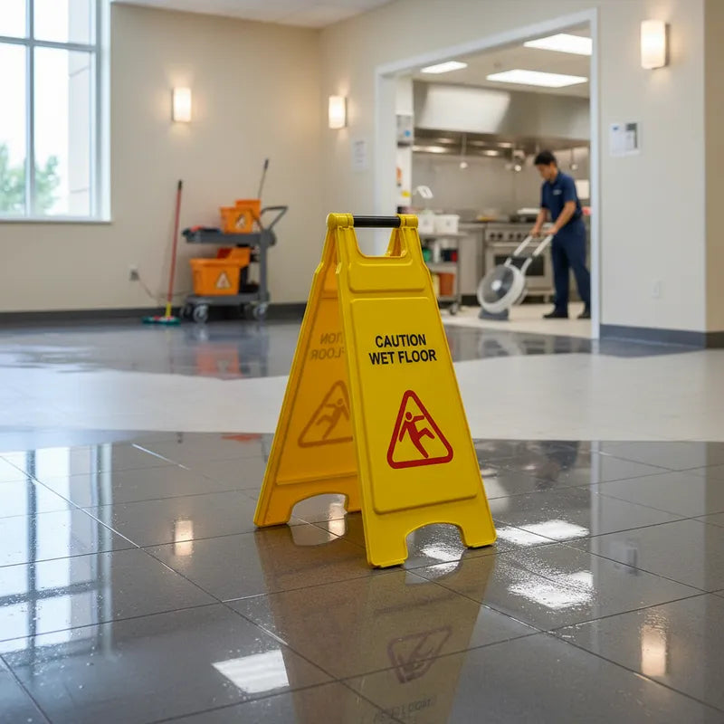 CARTEL ADVERTENCIA PISO MOJADO WADFOW