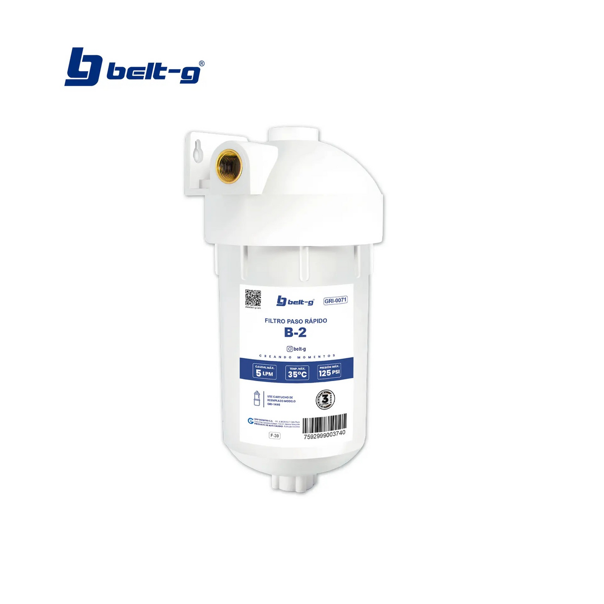 FILTRO PURIFICADOR DE AGUA PASO RAPIDO BELT-G