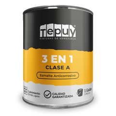 Esmalte 3 En 1 Anticorrosivo 1/4 Galón Tepuy Clase A