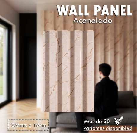 Wall Panel Acanalado Pvc 16cm X 2.9m Wpc