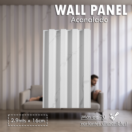 Wall Panel Acanalado Pvc 16cm X 2.9m Wpc