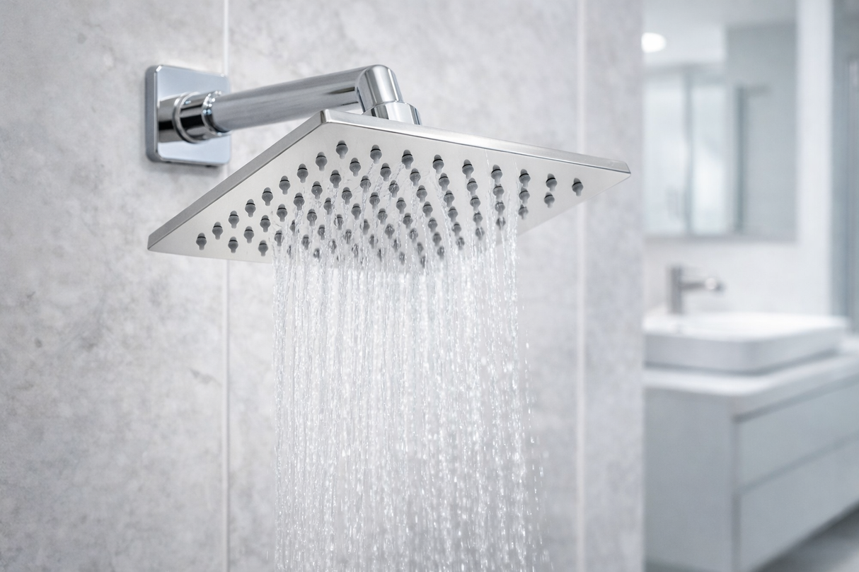 Regadera Anticalcarea 6'' Ultra Plana Cuadrada Ma Faucet