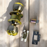 Cerradura De Pomo Baño Acero Inoxidable Dorado Run