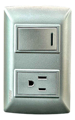 Interruptor Toma Gris 15amp Orus