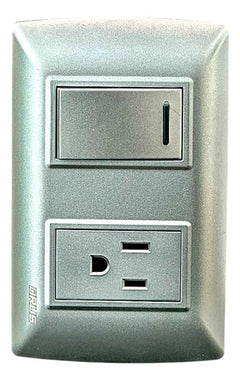 Interruptor Toma Gris 15amp Orus