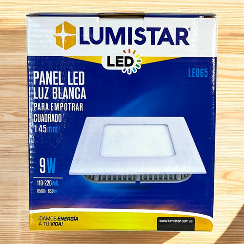 Panel Led Cuadrado Para Empotrar 9w 110-220v Lumistar
