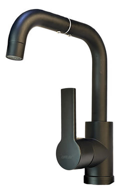 Llave Griferia De Lavamanos Monomando Negro Mate Orus