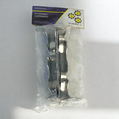 Soporte Cortinero 1/2  P/pared Doble (par) Aluminio Sufein