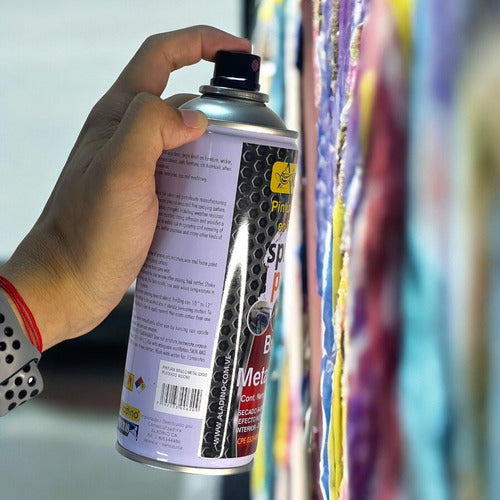 Pintura En Spray Plateado Metalizado 400cm Aladino