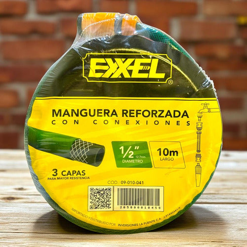 Rollo Manguera Culebra Exxel 1/2" x 10m C/conex