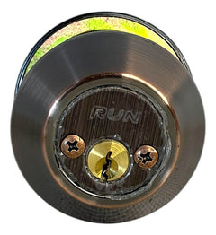CERROJO LLAVE-LLAVE BRONCE ANTIGUO RUN