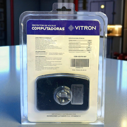 Protector De Voltaje Para Computadoras Vitron 120v
