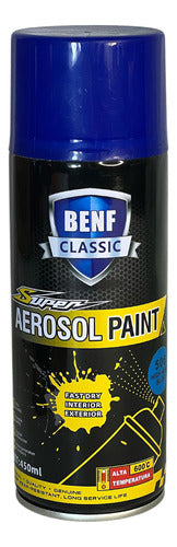 Pintura En Spray Alta Temperatura Azul Benf