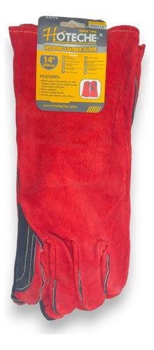 Guantes De Carnaza Largo 14" Hoteche