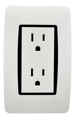 Tomacorriente Doble Lumistar Linea Moderna Blanco