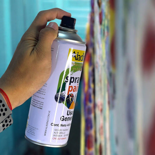 Pintura En Spray Esmalte Azul Oscuro 400cm Aladino